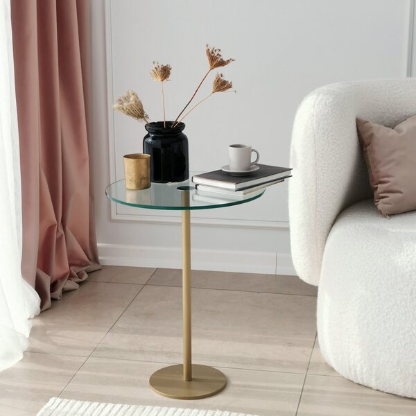 Măsuţă de cafea, Hanah Home, Culoare: Aur