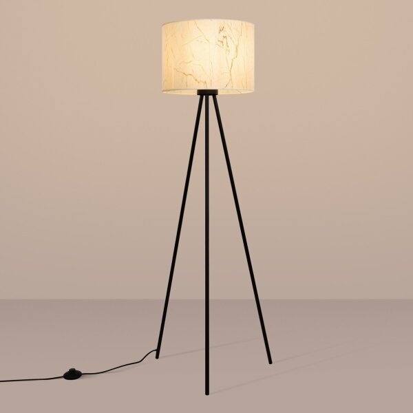 Lampă de podea NEVIA Sollux SL.1854 1xE27/15W/230V marmură/bej
