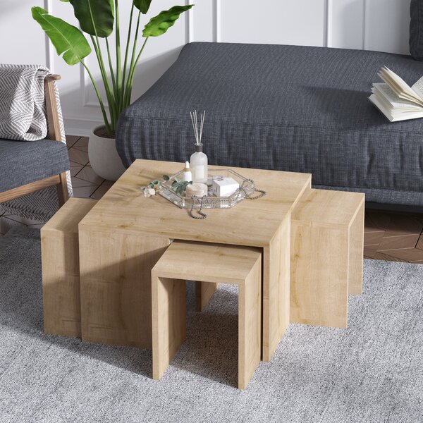 Set de măsuțe de cafea, Hanah Home, Culoare: Stejar Safir