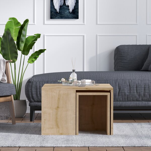 Set de măsuțe de cafea, Hanah Home, Culoare: Stejar Safir