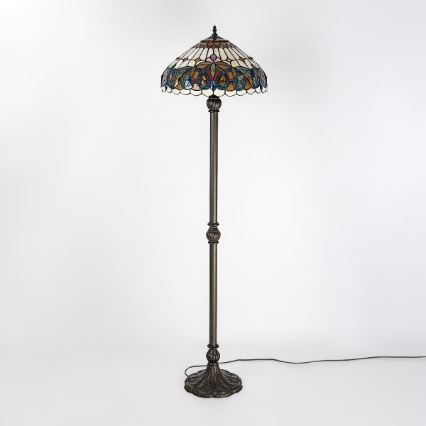 Brilagi - Lampă de podea Tiffany LUISA 2xE27/60W/230V