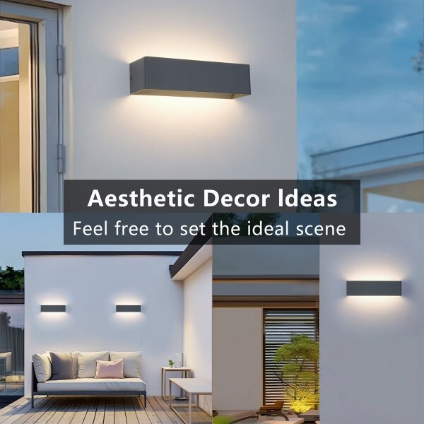 Brilagi - Aplică de exterior DONNANI LED, 12W, 230V, 30 cm, antracit, IP44