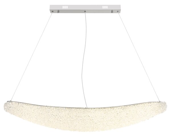 Globo 68524-40 - Lustru LED dimabil pe cablu KRISTALLA LED/40W/230V crom lucios + telecomandă