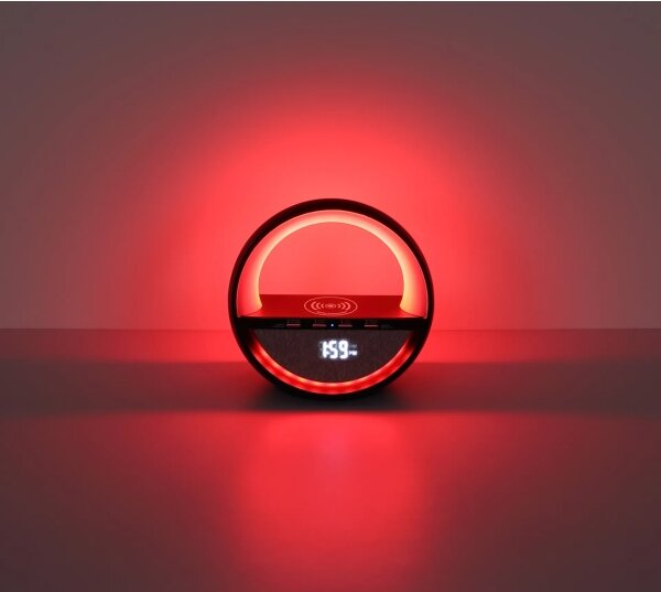 Globo 39907S - Lampă de birou reîncărcabilă LED RGBW Dot cu difuzor SOUNDRA LED/3,5W/5V 1800 mAh