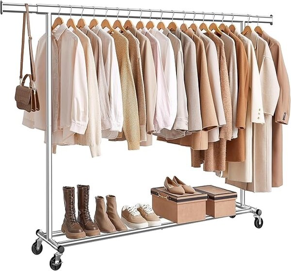 Cuier stander Argintiu Songmics 200x45x161.5 cm