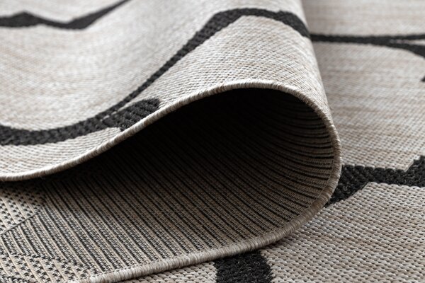Covor sisal Floorlux 20608 marocani trellis argintiu si negru - SECUNDAR-COTATI PRODUSUL