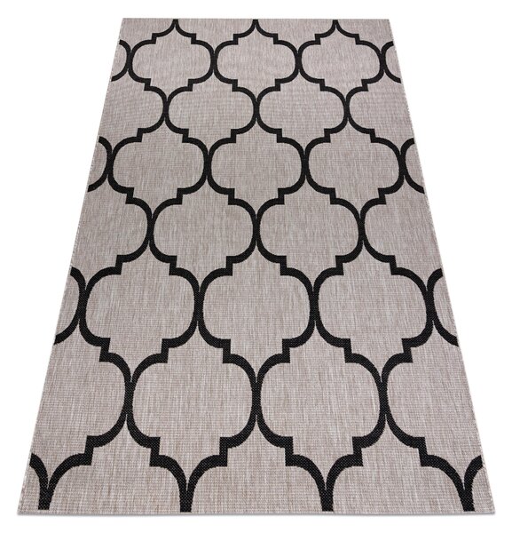 Covor sisal Floorlux 20608 marocani trellis argintiu si negru - SECUNDAR-COTATI PRODUSUL