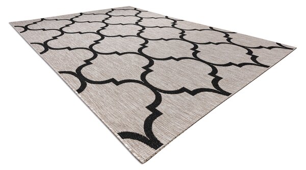 Covor sisal Floorlux 20608 marocani trellis argintiu si negru - SECUNDAR-COTATI PRODUSUL