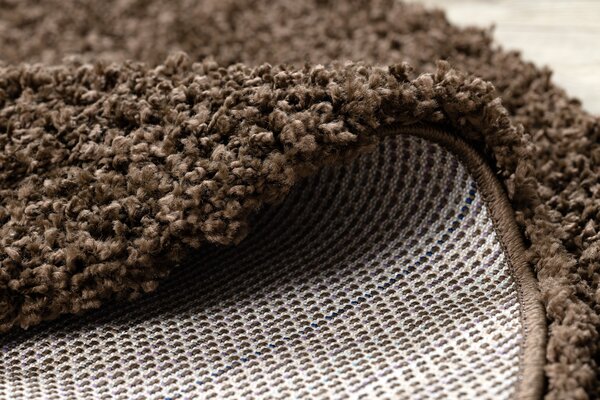 Covor SOFFI cerc shaggy 5cm maro - SECUNDAR-COTATI PRODUSUL