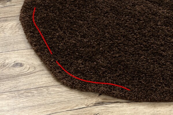 Covor SOFFI cerc shaggy 5cm maro - SECUNDAR-COTATI PRODUSUL