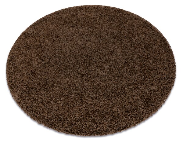 Covor SOFFI cerc shaggy 5cm maro - SECUNDAR-COTATI PRODUSUL