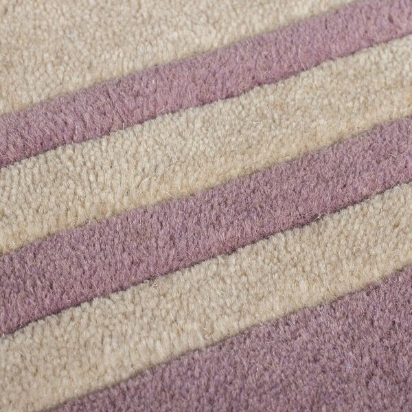 Covor mov/în culoare naturală țesut manual din lână 120x170 cm Lois Scallop – Flair Rugs