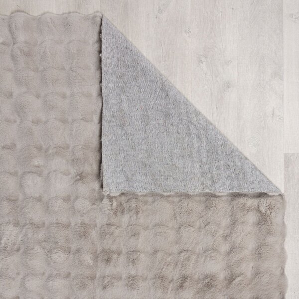Blană gri deschis sintetică 180x290 cm Waffle Faux Fur – Flair Rugs