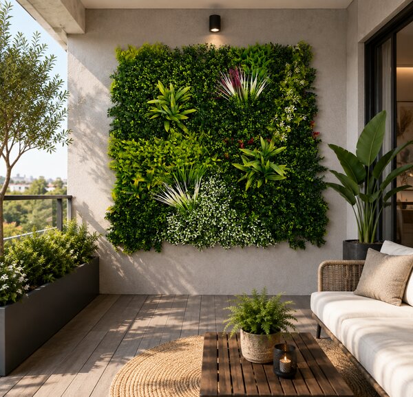 Panou Decorativ Verde Artificial B017 , 100x100 cm