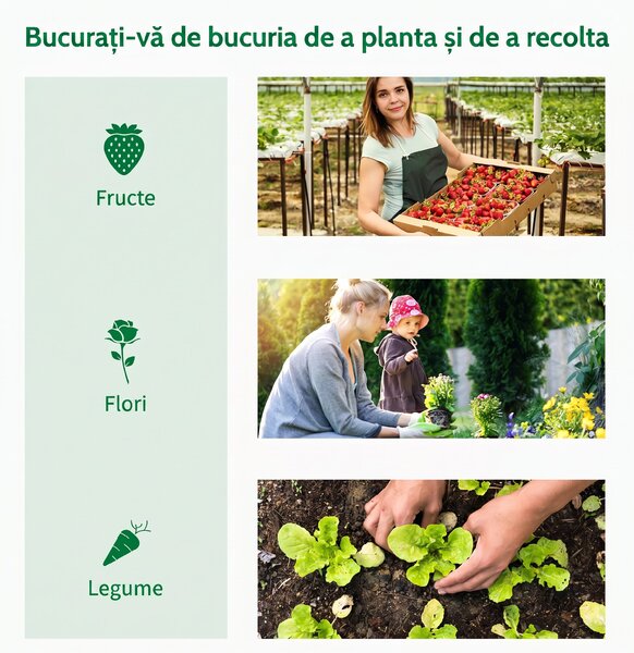 Outsunny Seră de Grădină cu Ușă Rulantă, 2 Ferestre și Margini Extinse, Seră pentru Plante din Oțel, 200x76x168 cm, Alb | Aosom Romania