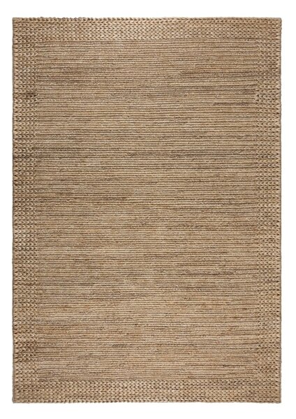 Covor în culoare naturală țesut manual din chenaf 120x170 cm Drew Border – Flair Rugs