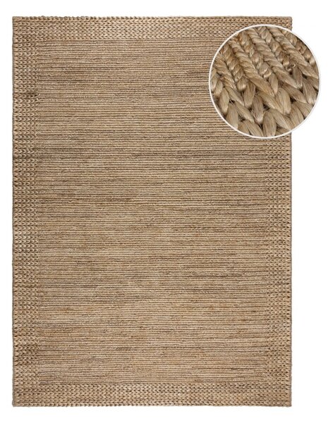 Covor în culoare naturală țesut manual din chenaf 120x170 cm Drew Border – Flair Rugs