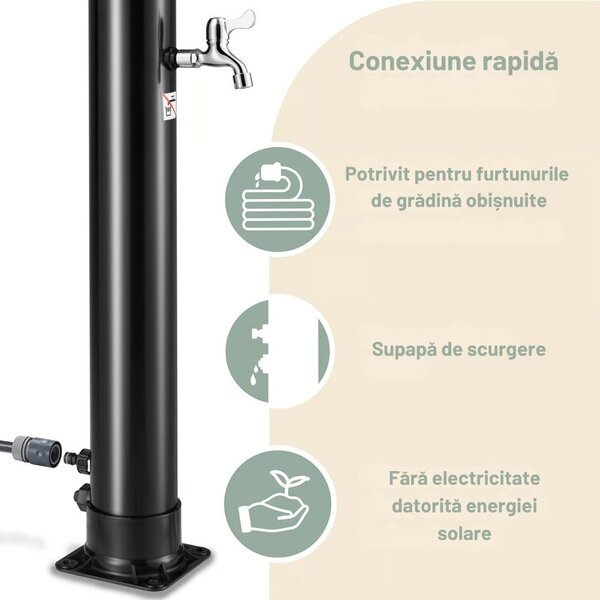Duș solar BOW. 20l, negru Monzana