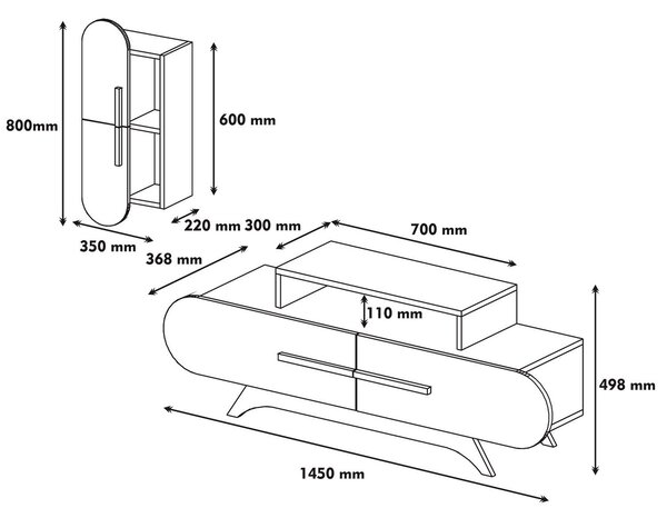 Mobilier living Dolphie 2 (nuc + alb). 1063125