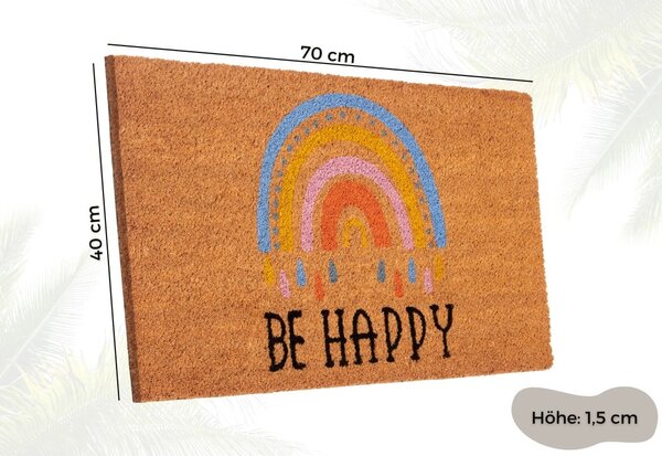 Covoraș de intrare din fibre de nucă de cocos 40x70 cm Be Happy – Hanse Home