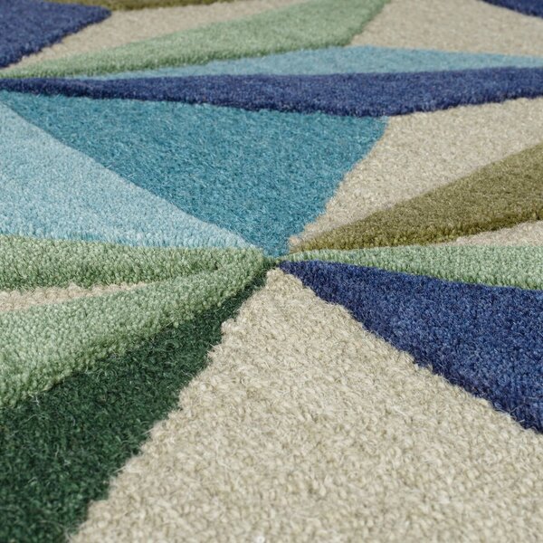 Covor albastru din lână 120x170 cm Reverie – Flair Rugs