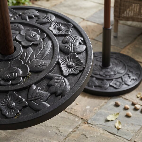 Outsunny Bază pentru Umbrelă Semicirculară de Ø38 mm si Ø48 mm cu Manivelă, 50x31x32 cm, Negru | Aosom Romania