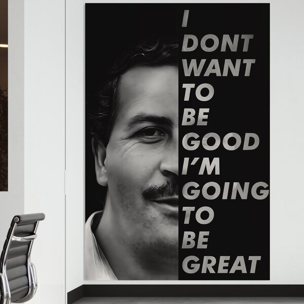 Tablou Canvas Premium LuxCanva® B1051, Pablo Escobar , Birou, Columbia, Baron, Escobar, Culori Vibrante