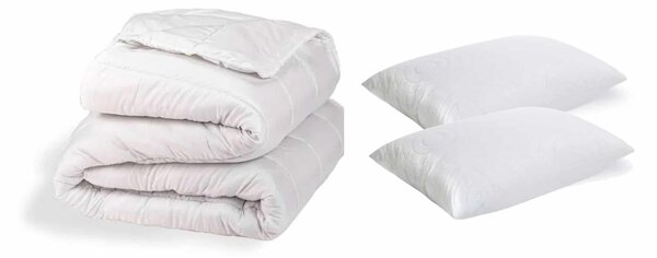 Set Confort Pilota 200x220 Cm + 2 Perne 50x70 Cm, Microfibra