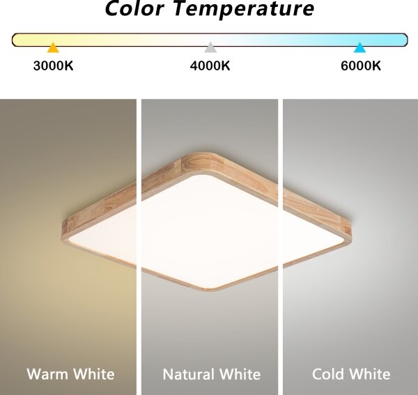 Brilagi - Lampă LED dimabilă WOODLINE SQUARE LED/80W/230V stejar 60x60 cm + telecomandă