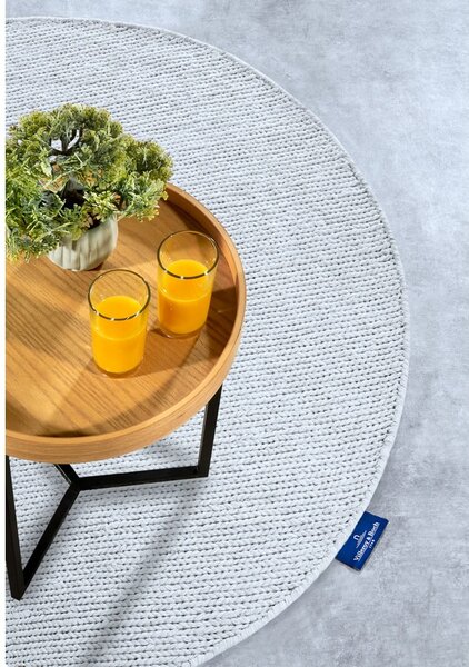 Covor alb țesut manual rotund din lână ø 160 cm Francois – Villeroy&Boch