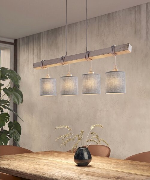 Brilagi - Lustră LED pe cablu NUBILA, 4 x E27, max. 60 W, 230 V, gri