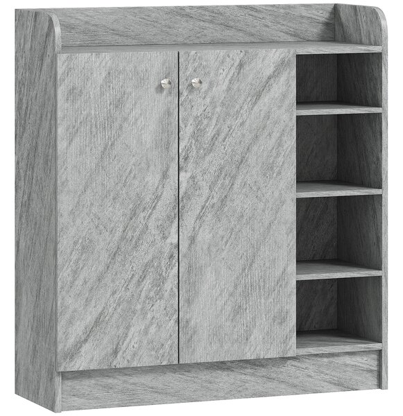 Homcom Dulap Pantofi 83×30×90 cm – Lemn, 12 Perechi, Culoare Cafenie | Aosom Romania