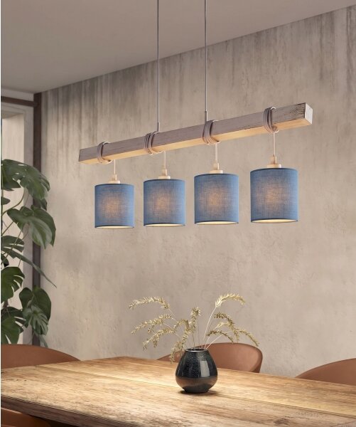 Brilagi - Lustra LED pe cablu NUBILA 4xE27/60W/230V gri/albastru închis