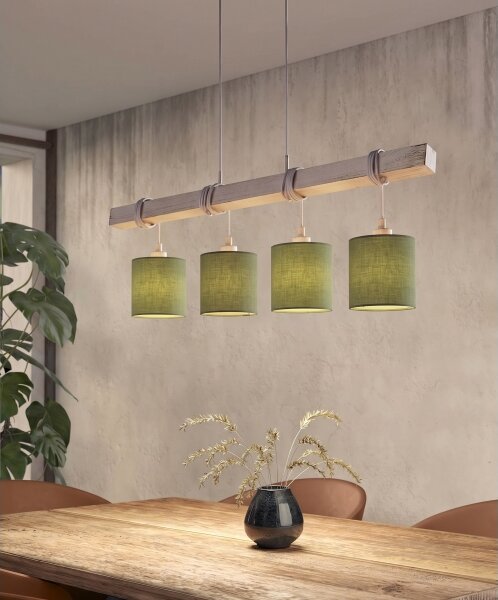 Brilagi - Candelabru LED pe cablu NUBILA 4xE27/60W/230V gri/verde