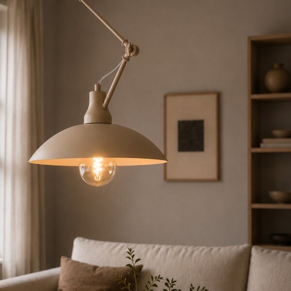 Brilagi - Lustră LED pe tijă IRONBEAM 1xE27/60W/230V bej