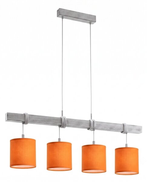 Brilagi - Lustra LED pe cablu NUBILA 4xE27/60W/230V gri/portocaliu