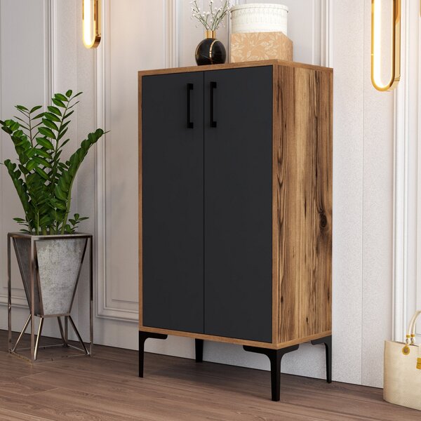 Dulap pentru pantofi Praga 1 (nuc + antracit). 1063288