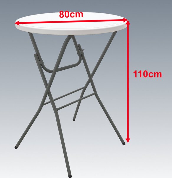 Masă rotundă pliabilă de tip „bar”
