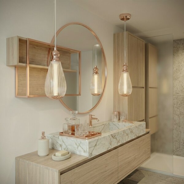 Lampă suspendată de tavan LHJ120-CP light rose gold