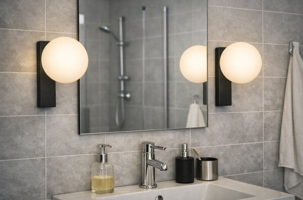 Open Design OR85556 - Aplica de baie BOLETTA 1xG9/8W/230V IP44 neagră