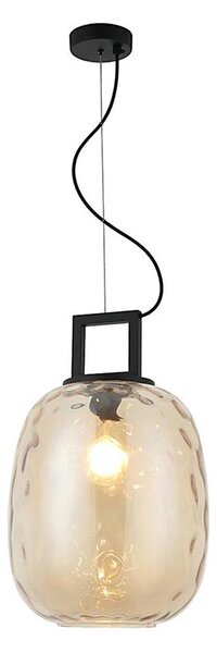 Lustră suspendată pe cablu LUCY 1xE27/40W/230V bej fumuriu