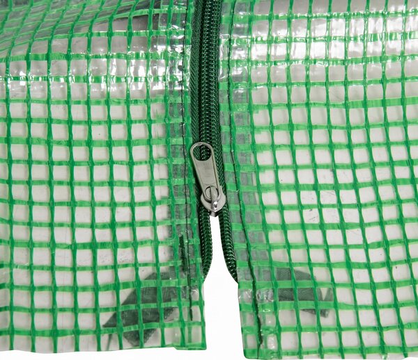 Outsunny Mini Seră Portabilă cu Uși Mari cu Fermoar și Acoperiș din PE pentru Protecție Împotriva Apei/UV, 180x90x90 cm, Verde | Aosom Romania