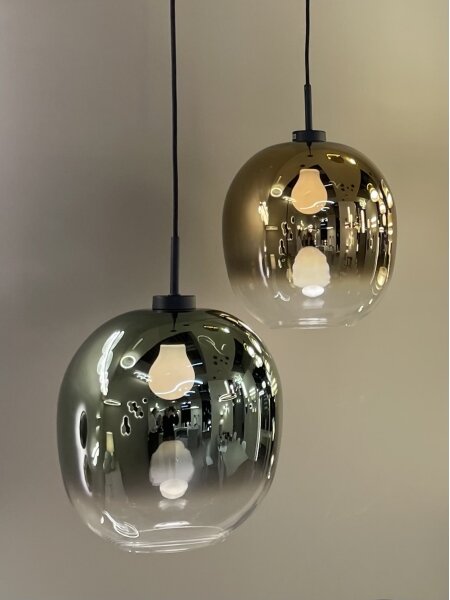 Pendul pe cablu MIRROR 1xE27/14W/230V verde fumuriu
