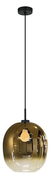 Lustră suspendată pe cablu MIRROR 1xE27/14W/230V auriu fumuriu
