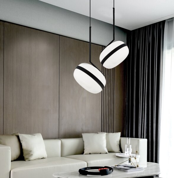 Pendul pe cablu PALMA 1xE27/40W/230V negru