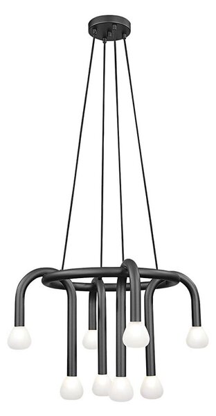 Candelabru suspendat pe cablu DELORI 8xG9/28W/230V, negru