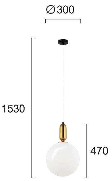 Lustră suspendată pe cablu NEPTUNE 1xE27/40W/230V aurie