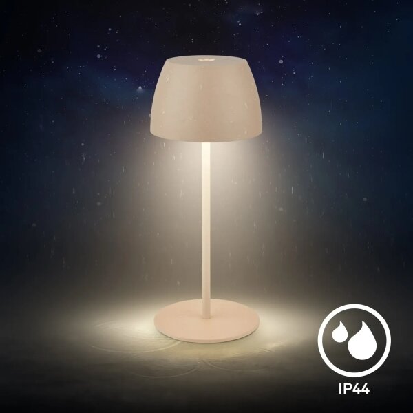 Briloner - Lampă de masă LED MINI, dimabilă, reîncărcabilă, cu control tactil, pentru exterior LED/2,5W/5V IP44 1800 mAh bej