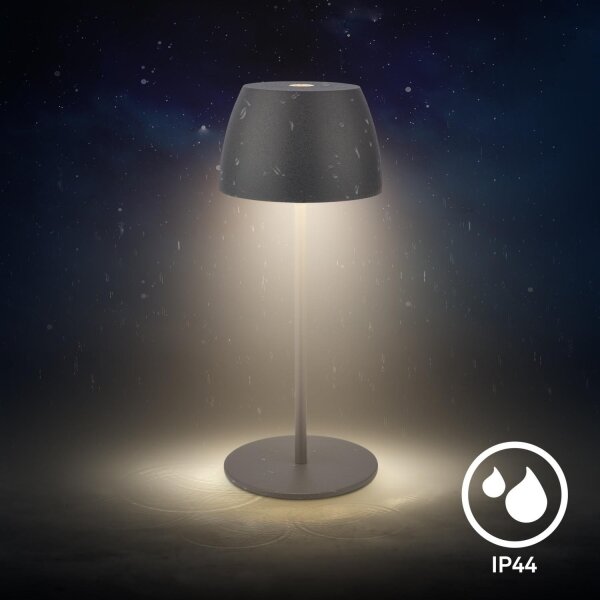 Briloner - Lampă de masă LED MINI, dimabilă, reîncărcabilă, cu control tactil, pentru exterior, LED/2,5W/5V IP44 1800 mAh antracit