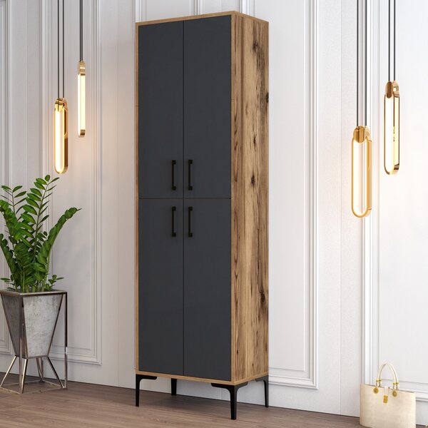 Dulap pentru pantofi Berina 1 (nuc + antracit). 1063308